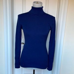 Express Navy Blue Ribbed Turtleneck | Size S